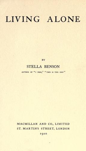 Cover for Living alone