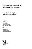Cover for Politics and society in Reformation Europe
