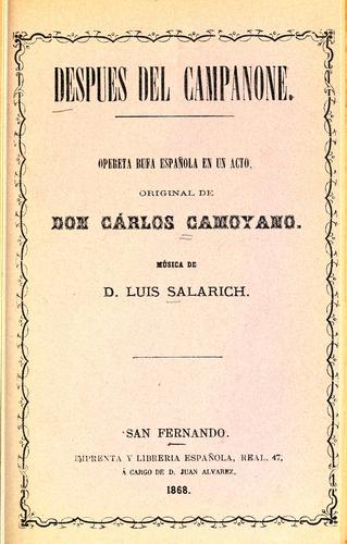 Cover for Después del Campanone