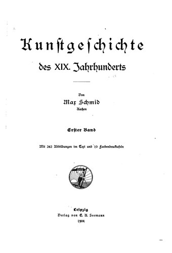 Cover for Kunstgeschichte des XIX. jahrhunderts
