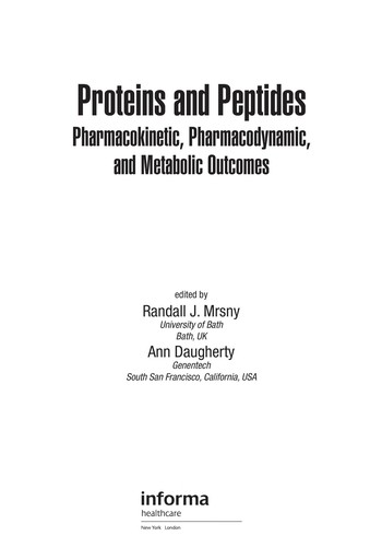 Cover for Proteins and peptides