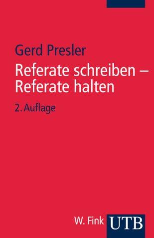 Cover for Referate schreiben - Referate halten. Ein Ratgeber.