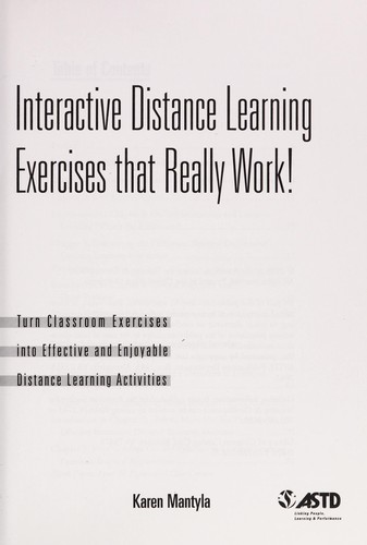 Cover for Interactive distance learning exercises that really work!