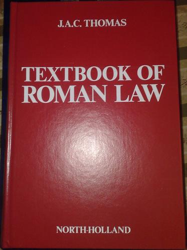 Cover for Textbook of Roman law