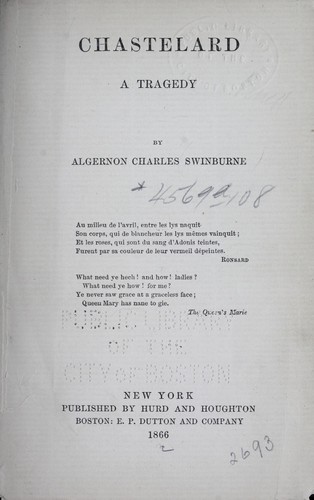 Cover for Chastelard