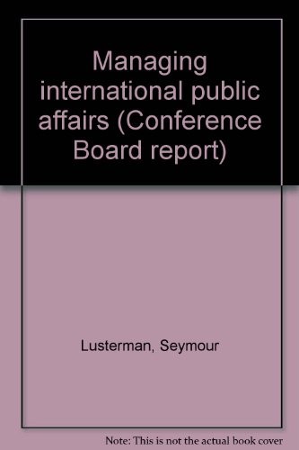 Cover for Managing international public affairs