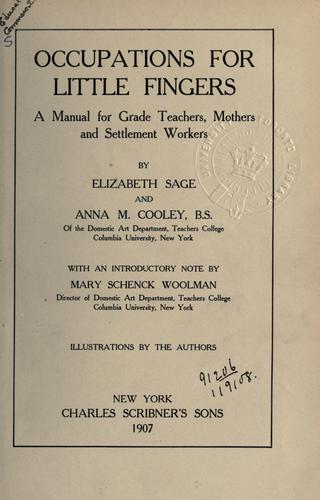 Cover for Occupations for little fingers