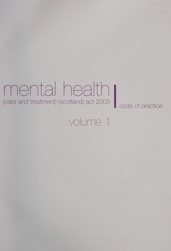 Cover for Mental Health   ACT 2003