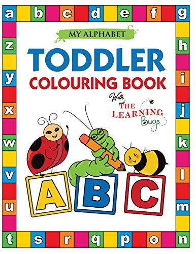 Cover for My Alphabet Toddler Colouring Book with The Learning Bugs