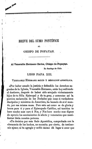 Cover for Persecución de la Iglesia en Colombia: Carta pastoral