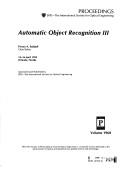 Cover for Automatic object recognition III