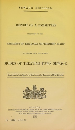 Cover for Sewage disposal