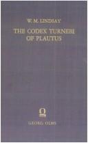 Cover for The codex Turnebi of Plautus.