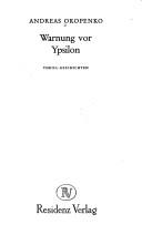 Cover for Warnung vor Ypsilon
