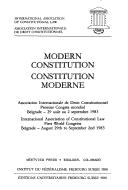 Cover for Modern Constitution