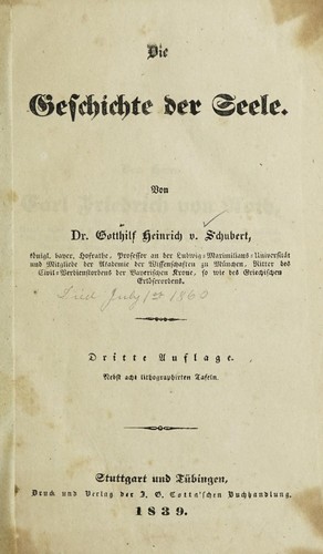 Cover for Die geschichte der seele.