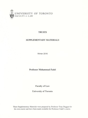 Cover for Trusts