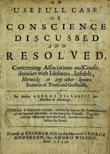 Cover for Usefull case of conscience discussed and resolved