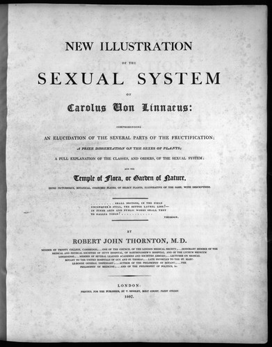 Cover for New illustration of the sexual system of Carolus von Linnaeus