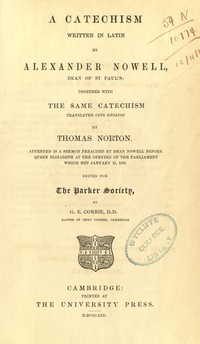 Cover for A catechism