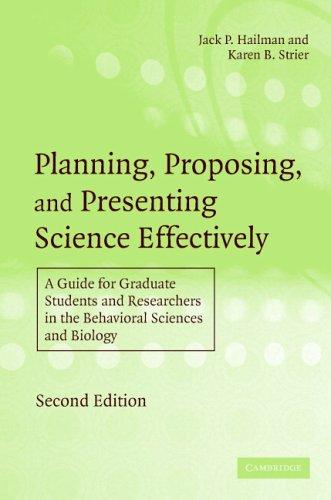 Cover for Planning, Proposing and Presenting Science Effectively
