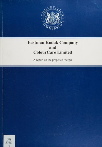 Cover for Eastman Kodak Company and ColourCare Limited