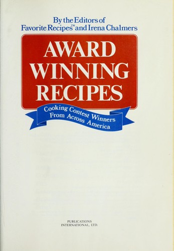 Cover for Award Winning Recipes by the Editors of Favorite Recipes and Irena Chalmers