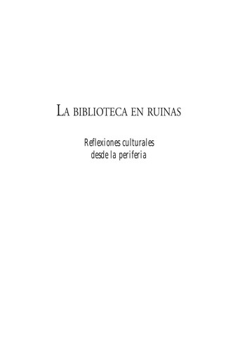Cover for La biblioteca en ruinas