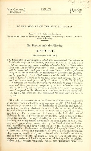 Cover for Report to accompany bill S. 356