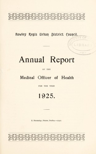 Cover for [Report 1925]