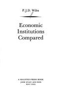 Cover for Economic institutions compared