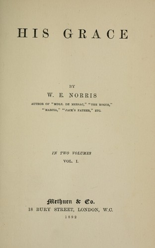 Cover for His Grace