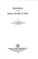 Cover for Motif-index of the Italian novella in prose