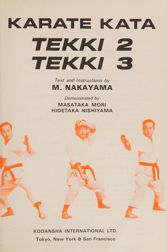 Cover for Karate kata, tekki 2, tekki 3.