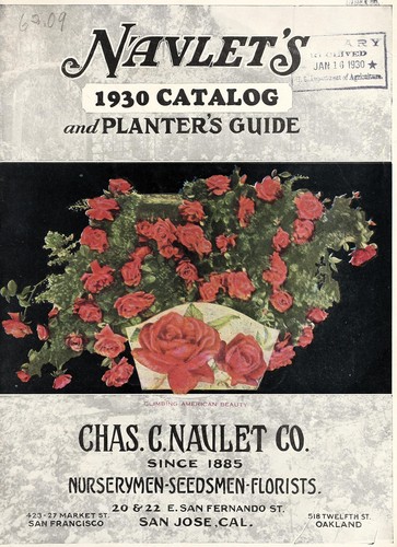 Cover for Navlet's 1930 catalog and planters guide