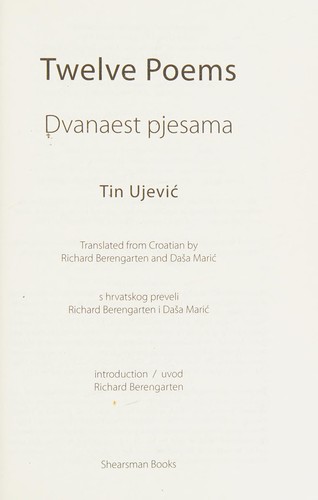 Cover for Twelve poems