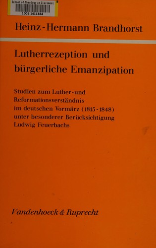 Cover for Lutherrezeption und bürgerliche Emanzipation