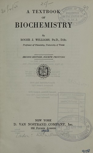 Cover for A textbook of biochemistry