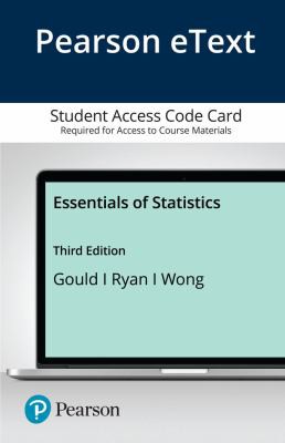 Cover for Pearson EText Essentials of Statistics -- Access Card