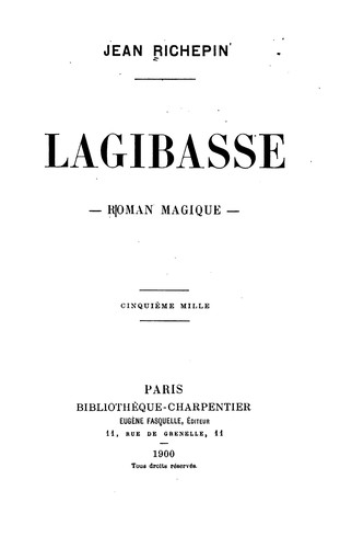 Cover for Lagibasse: roman magique