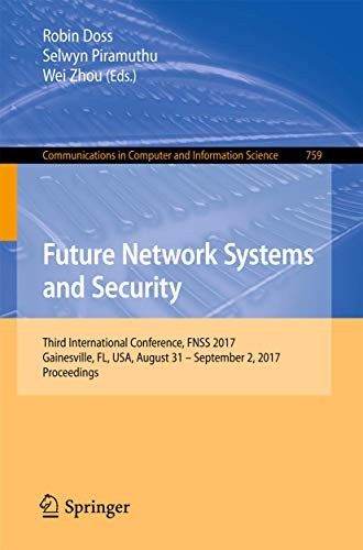 Cover for Future Network Systems and Security