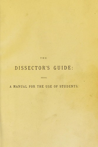 Cover for The dissector's guide