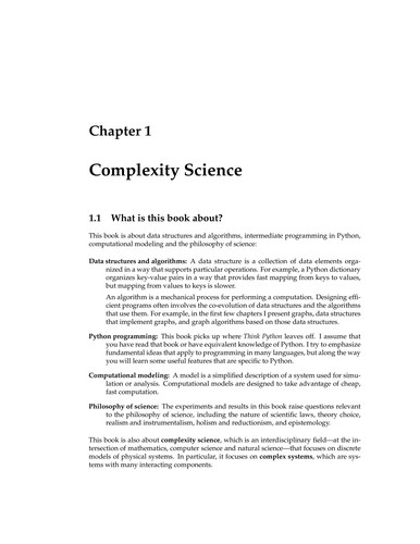 Cover for Think complexity
