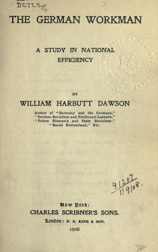 Cover for The German workman