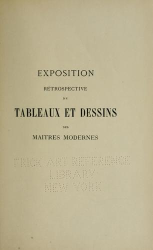 Cover for Exposition rétrospective de tableaux et dessins des maîtres modernes.