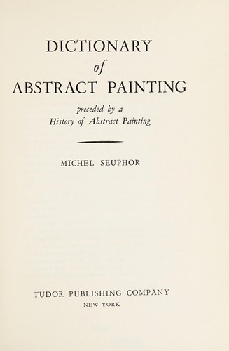 Cover for Dictionary of abstract painting