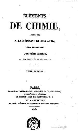 Cover for Éléments de chimie