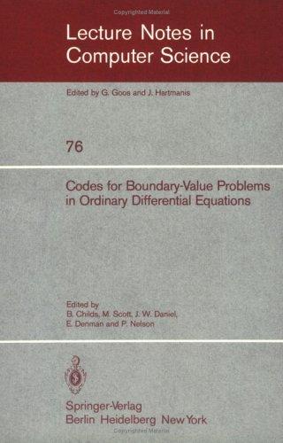 Cover for Codes for Boundary-Value Problems in Ordinary Differential Equations