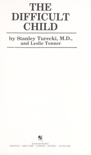 Cover for The difficult child
