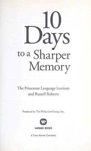 Cover for 10 days to a sharper memory